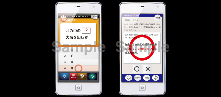 ドリル／問題集アプリ サンプル画像